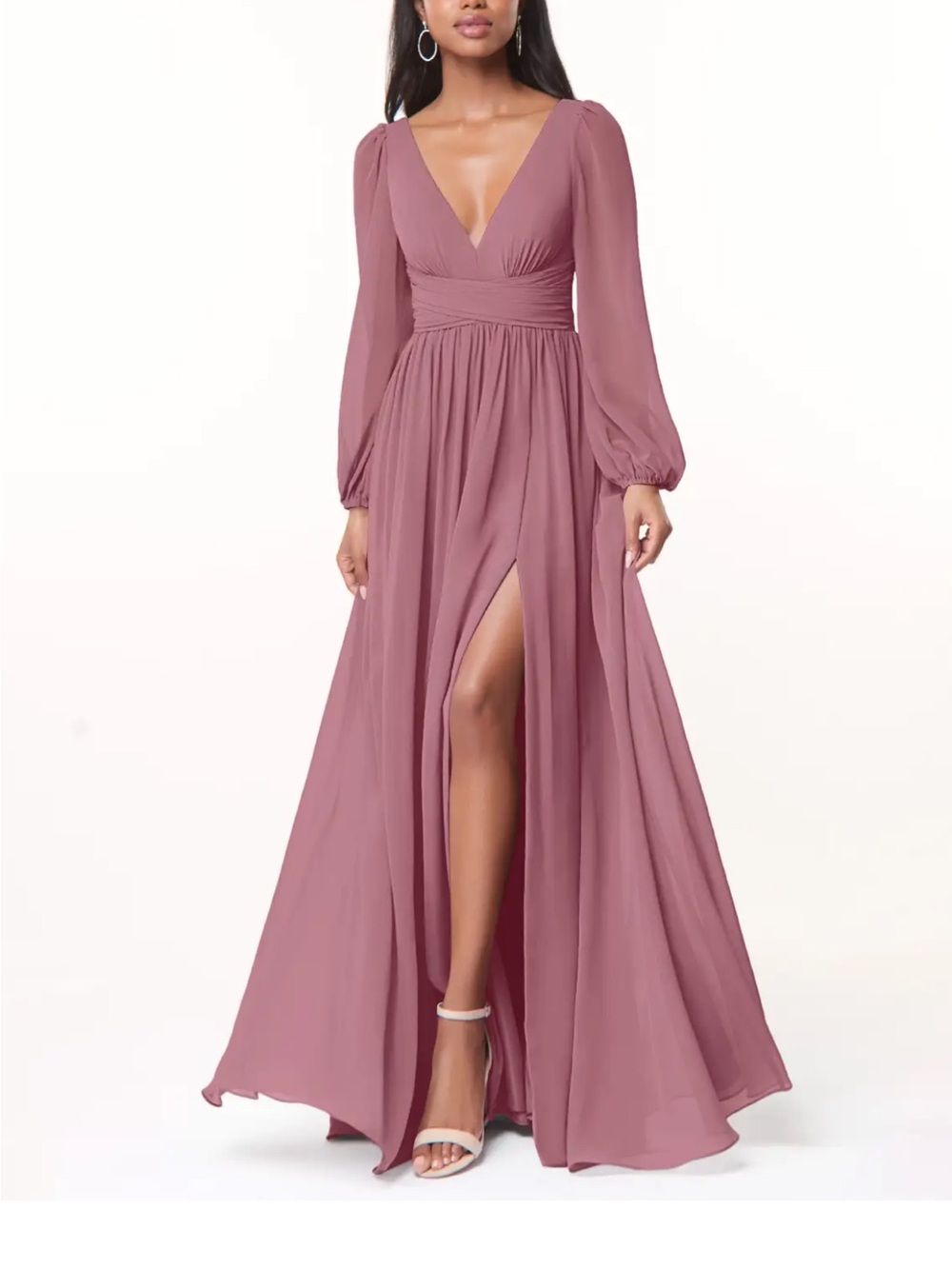 Azazie Norah bridesmaid dress in Vintage Mauve